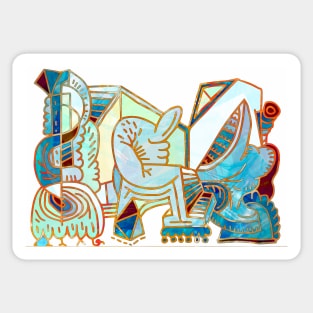 abstract cubism Sticker